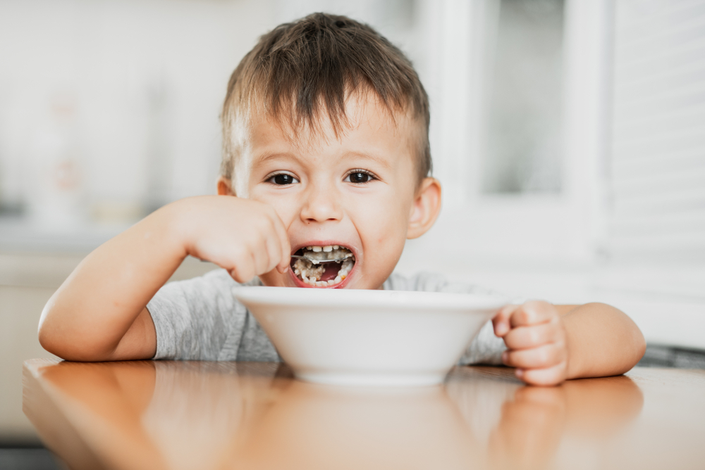Child eating.