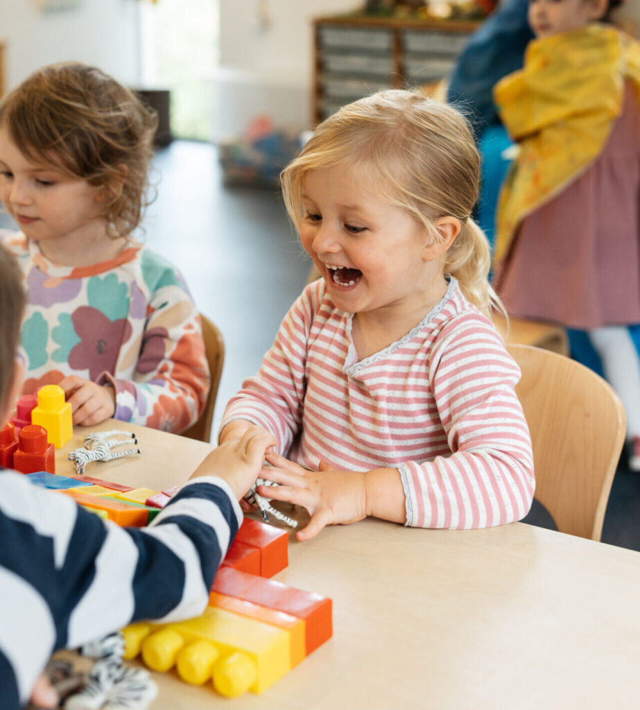 A child laughing
