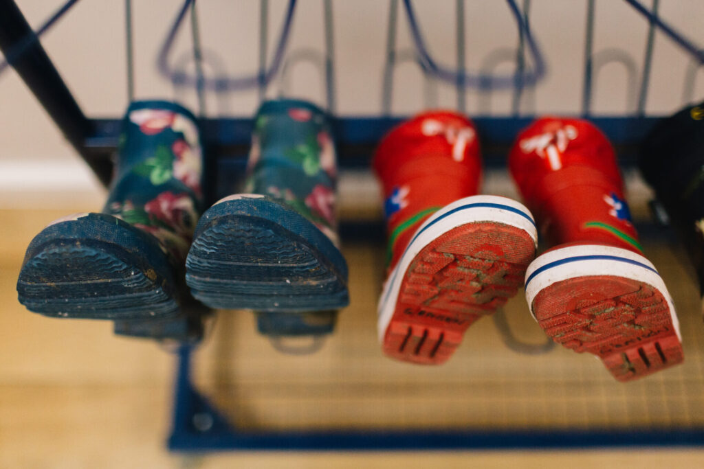 Two pairs of wellies