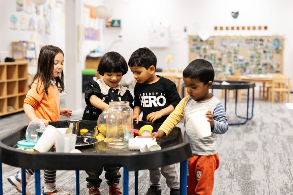 A group of children playing